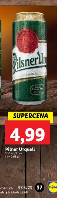 Lidl Piwo pilsner urquell oferta