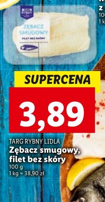 Lidl Zębacz smugowy filet bez skóry targ rybny lidla oferta