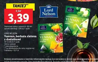 Lidl Herbata zielona yunnan granat ananas lord nelson oferta