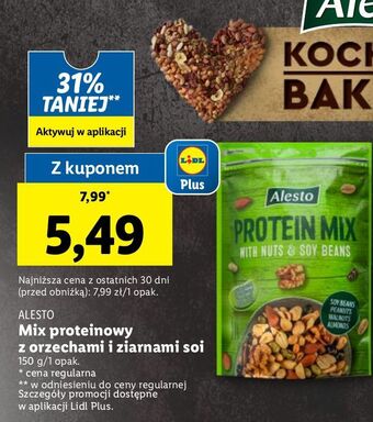 Lidl Mix proteinowy z orzechami i ziarnami soi alesto oferta