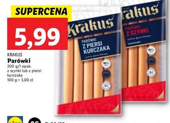 Lidl Parówki z piersi kurczaka krakus animex oferta