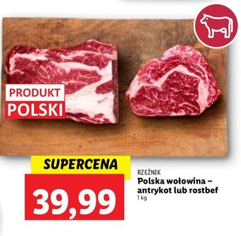 Lidl Stek z antrykotu wołowego rzeźnik codzienna dostawa oferta