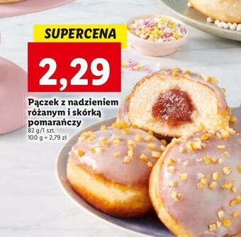 Lidl Pączek z nadzieniem różanym i skórką pomarańczową oferta