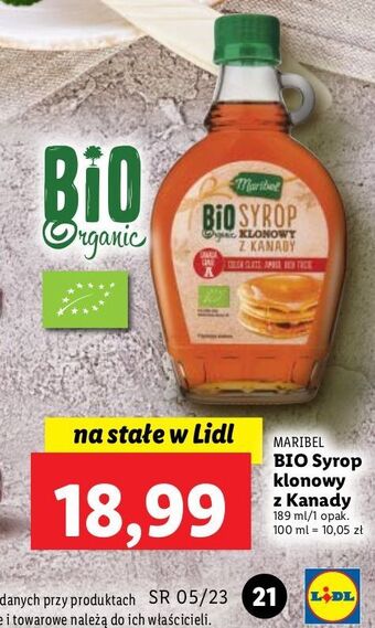 Lidl Syrop klonowy bio maribel oferta