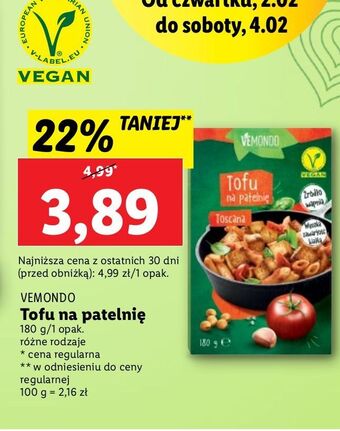 Lidl Tofu o smaku toscana vemondo oferta