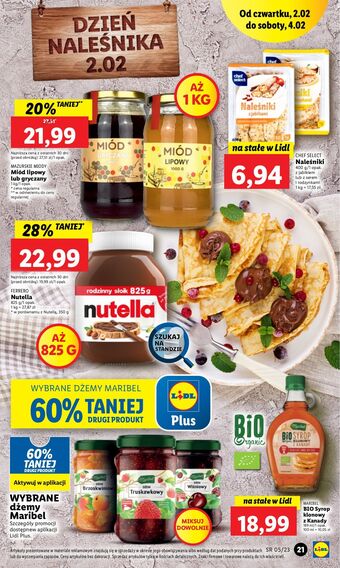 Lidl Krem czekoladowo-orzechowy nutella oferta