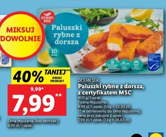 Lidl Paluszki rybne z fileta dorsza oceansea oferta