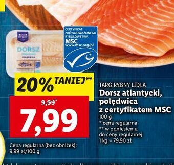 Lidl Dorsz atlantycki - polędwica targ rybny lidla oferta