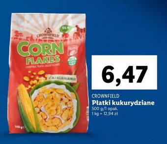 Lidl Płatki kukurydziane crownfield corn flakes oferta