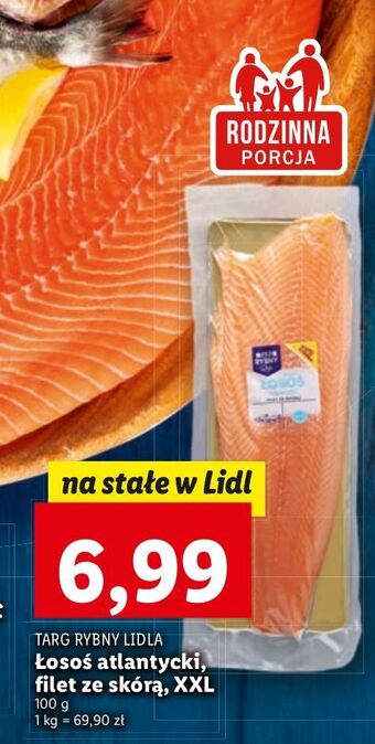 Lidl Łosoś atlantycki filet ze skórą targ rybny lidla oferta