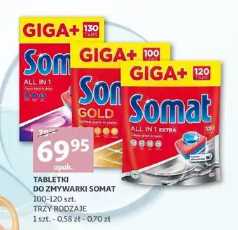 Auchan Tabletki do zmywarek giga+ somat all in 1 oferta