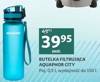 Auchan Butelka filtrująca city 500 ml niebieska aquaphor oferta