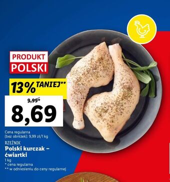 Lidl Ćwiartka tylna z kurczaka rzeźnik codzienna dostawa oferta