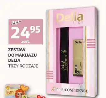 Auchan Zestaw: tusz do rzęs new look 3d lashes 12 ml + pomadka colors of love 4 g delia oferta