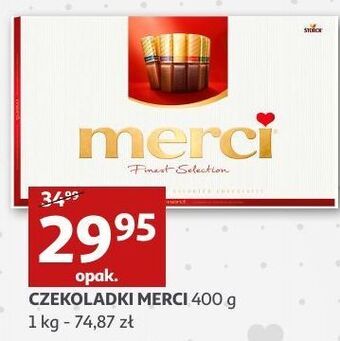 Auchan Bombonierka czerwona storck merci oferta