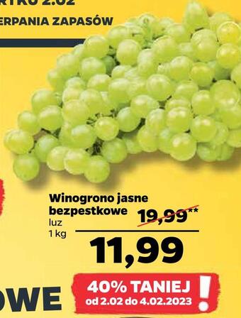 Netto Winogrono jasne bezpestkowe oferta