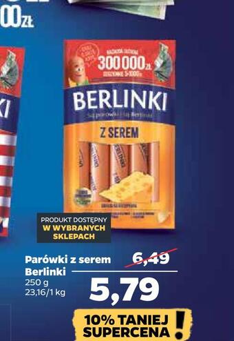 Netto Parówki z serem berlinki oferta