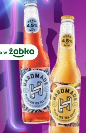 Żabka Hardmade peach ice tea crush piwo z napojem o smaku czarnej herbaty i brzoskwini 400 ml oferta