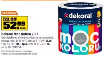 OBI Farba lateksowa dekoral oferta