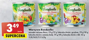 Biedronka Bonduelle Warzywa: Mieszanka warzywna Mexico 170g/135g kukurydza złocista z groszkiem 170g/140g oferta