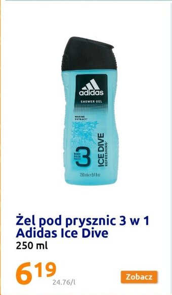 Action Adidas Żel pod prysznic 3 w 1 Ice Dive 250ml oferta