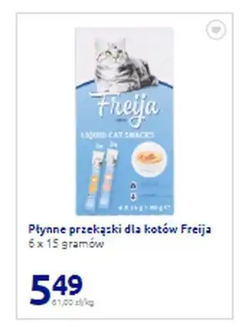 Action Freija płynne przekąski dla kotów 6x15g oferta