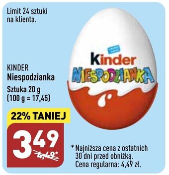 ALDI Kinder jajko niespodzianka 20g oferta