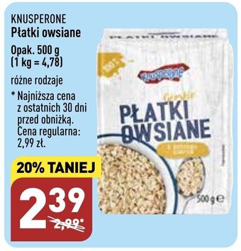 ALDI Knusperone płatki owsiane 500g oferta