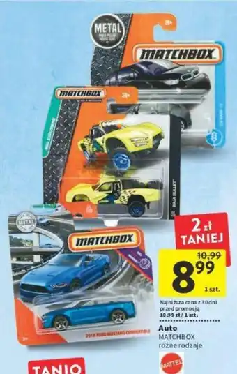 Intermarche Mattel Auto matchbox różne rodzaje oferta