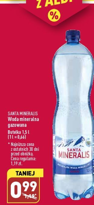 ALDI Woda gazowana santa mineralis oferta