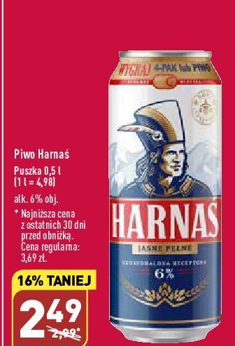 ALDI Piwo harnaś jasne pełne oferta
