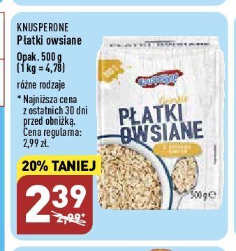 ALDI Płatki owsiane górskie knusperone oferta