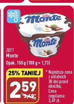 ALDI Deser mleczno-czekoladowy z orzechami zott monte oferta