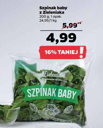 Netto Szpinak baby z zieleniaka netto oferta