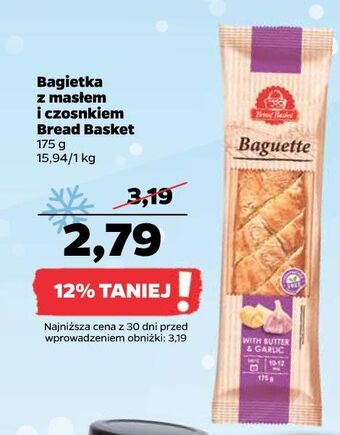 Netto Bagietka z masłem czosnkowym bread basket oferta