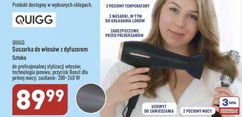 ALDI Suszarka do włosów 2000-2400w quigg oferta