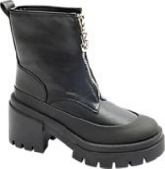 Deichmann Czarne botki damskie zapinane na suwak oferta