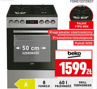 Kuchenka gazowo-elektryczna beko