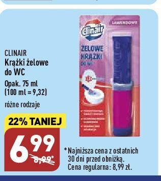 ALDI Krążek żelowy do wc lawendowy clinair oferta