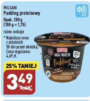 ALDI Pudding wysokobiałkowy czekoladowy milsani high protein oferta