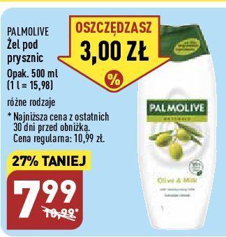 ALDI Żel pod prysznic mleczko oliwkowe palmolive naturals oferta