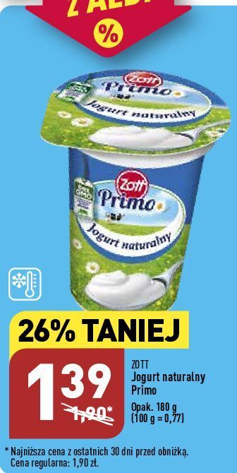 ALDI Jogurt naturalny zott primo oferta