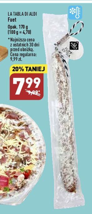 ALDI Fuet la tabla de aldi oferta