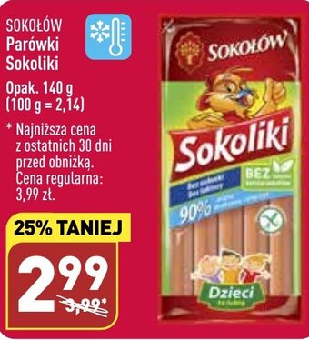ALDI Sokołów Parówki Sokoliki 140g oferta