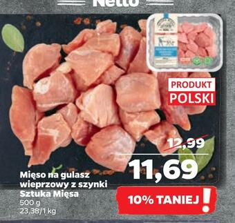 Netto Mięso na gulasz wieprzowy z szynki sztuka mięsa oferta