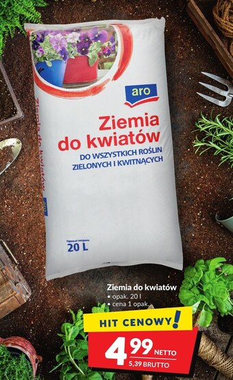 Makro Ziemia do kwiatów aro oferta