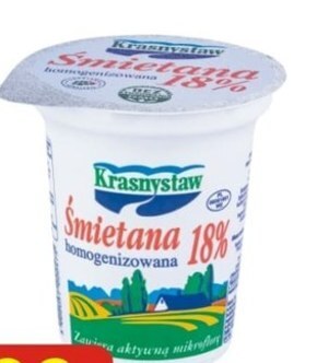 Społem Krasnystaw śmietana 18 % homogenizowana 300 g oferta
