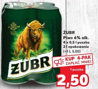 Kaufland Żubr Piwo 6% 500ml oferta