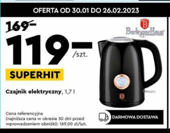 Biedronka Czajnik elektryczny 1.7 l czarny berlinger haus oferta