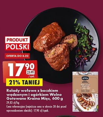 Biedronka Rolady wołowe z boczkiem wędzonym i ogórkiem kraina mięs oferta
